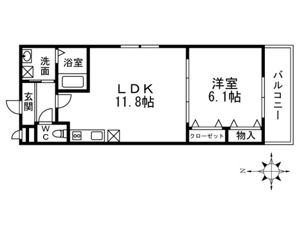 フジパレス岩田町Ⅰ番館の物件間取画像